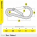 8mm Zinc Plated Carbine Hook